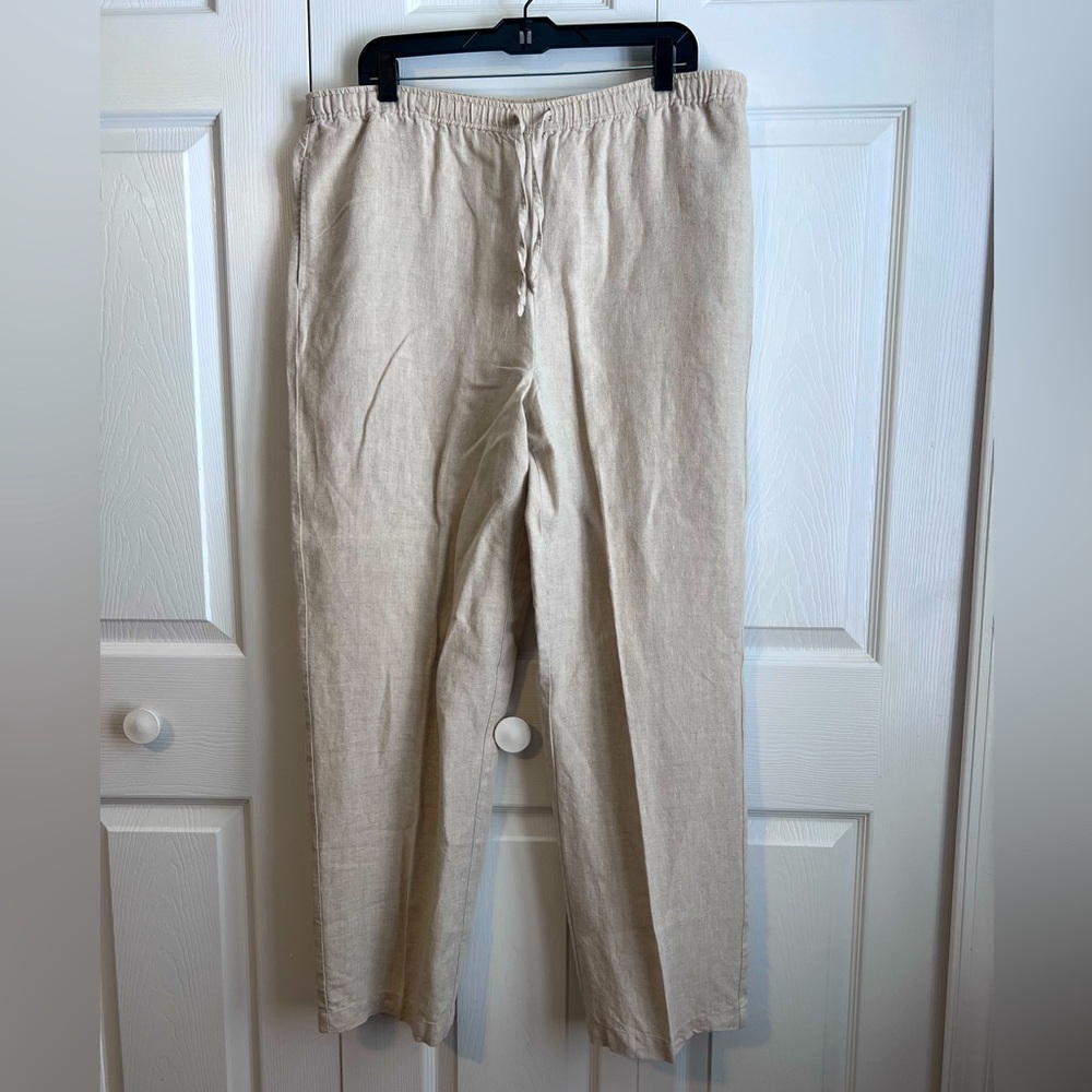 Linen Relativity Natural 100% Linen Drawstring Wa… - image 1